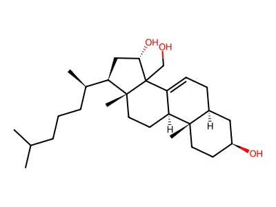14-Hydroxymethylcholest-7-ene-3,15-diol structure