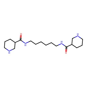 N-[6-(piperidine-3-carbonylamino)hexyl]piperidine-3-carboxamide structure