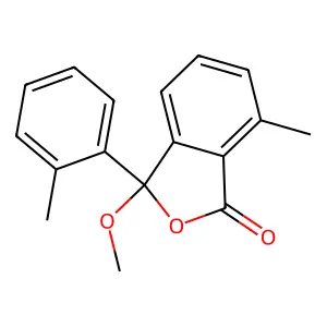 1(3H)-Isobenzofuranone, 3-methoxy-7-methyl-3-(2-methylphenyl)- structure