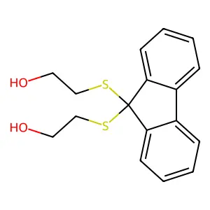 2-[9-(2-Hydroxyethylsulfanyl)fluoren-9-yl]sulfanylethanol structure