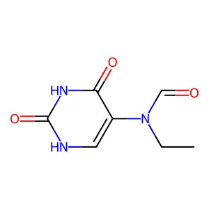 N-(2,4-dioxo-1H-pyrimidin-5-yl)-N-ethylformamide structure