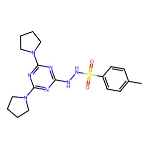 N'-(4,6-dipyrrolidin-1-yl-1,3,5-triazin-2-yl)-4-methylbenzenesulfonohydrazide structure