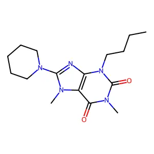 3-Butyl-1,7-dimethyl-8-piperidin-1-ylpurine-2,6-dione structure