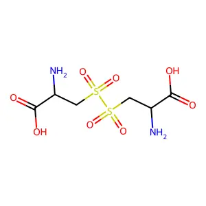 2-Amino-3-(2-amino-2-carboxyethyl)sulfonylsulfonylpropanoic acid structure