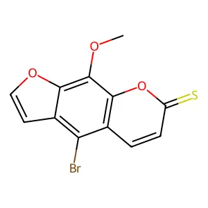 4-Bromo-9-methoxy-7H-furo[3,2-g][1]benzopyran-7-thione structure