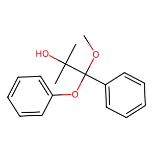 1-Methoxy-2-methyl-1-phenoxy-1-phenylpropan-2-ol structure