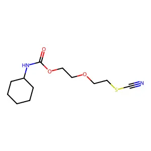 2-(2-thiocyanatoethoxy)ethyl N-cyclohexylcarbamate structure