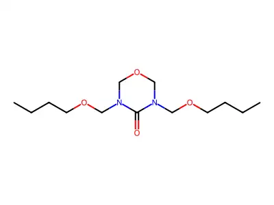 3,5-bis(butoxymethyl)tetrahydro-4H-1,3,5-oxadiazin-4-one structure