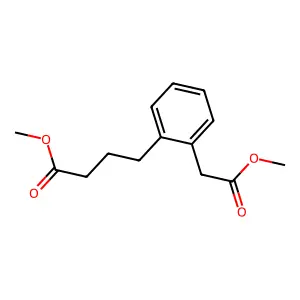 Methyl 4-[2-(2-methoxy-2-oxoethyl)phenyl]butanoate structure