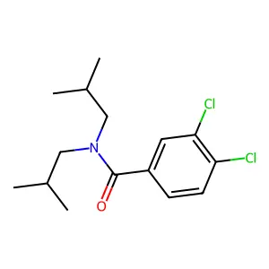 3,4-dichloro-N,N-bis(2-methylpropyl)benzamide structure