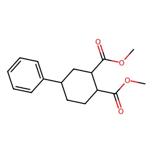 Dimethyl 4-phenylcyclohexane-1,2-dicarboxylate structure