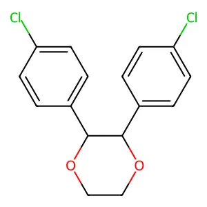 2,3-Bis(4-chlorophenyl)-1,4-dioxane structure