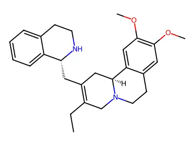 (11bR)-3-ethyl-9,10-dimethoxy-2-[[(1R)-1,2,3,4-tetrahydroisoquinolin-1-yl]methyl]-4,6,7,11b-tetrahydro-1H-benzo[a]quinolizine structure