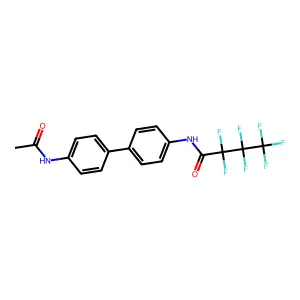 N-(4-(4-acetamidophenyl)phenyl)-2,2,3,3,4,4,4-heptafluorobutanamide structure