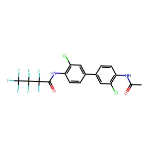 Butanamide, N-(4'-(acetylamino)-3,3'-dichloro(1,1'-biphenyl)-4-yl)-2,2,3,3,4,4,4-heptafluoro- structure