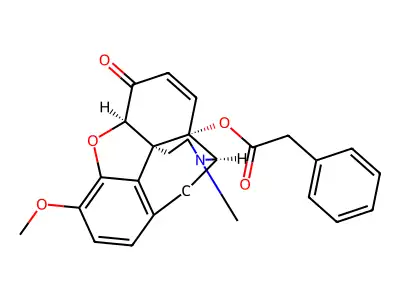 14-Hydroxycodeinone phenylacetate structure