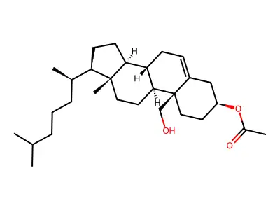 19-Hydroxycholest-5-en-3-yl acetate structure