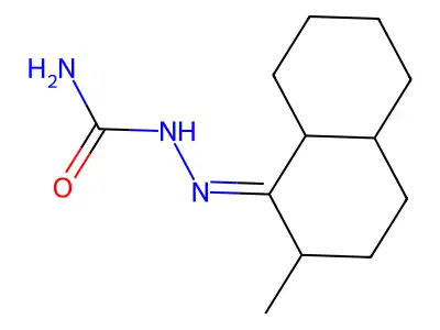 [(Z)-(2-methyl-3,4,4a,5,6,7,8,8a-octahydro-2H-naphthalen-1-ylidene)amino]urea structure