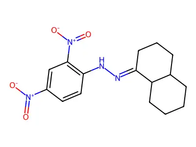 N-(3,4,4a,5,6,7,8,8a-octahydro-2H-naphthalen-1-ylideneamino)-2,4-dinitroaniline structure
