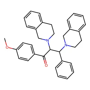 2,3-bis(3,4-dihydro-1H-isoquinolin-2-yl)-1-(4-methoxyphenyl)-3-phenylpropan-1-one structure