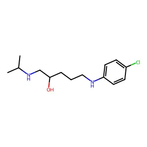 5-(4-Chloroanilino)-1-(propan-2-ylamino)pentan-2-ol structure