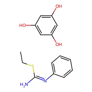 benzene-1,3,5-triol;ethyl N'-phenylcarbamimidothioate structure