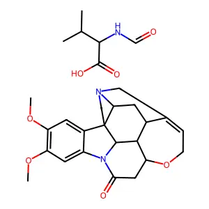 N-Formylvaline--2,3-dimethoxystrychnidin-10-one (1/1) structure