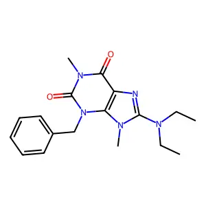 3-Benzyl-8-(diethylamino)-1,9-dimethylpurine-2,6-dione structure