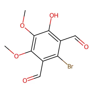 2-Bromo-4-hydroxy-5,6-dimethoxybenzene-1,3-dicarbaldehyde structure