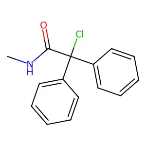 2-chloro-N-methyl-2,2-diphenylacetamide structure