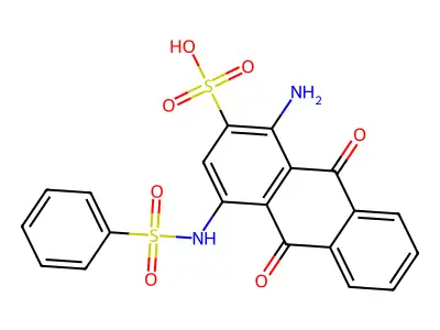 1-Amino-4-benzenesulfonamido-2-anthraquinonesulfonic acid structure
