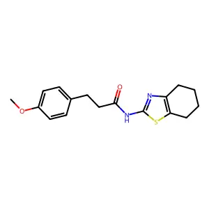 3-(4-methoxyphenyl)-N-(4,5,6,7-tetrahydro-1,3-benzothiazol-2-yl)propanamide structure