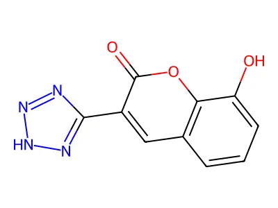 2H-1-Benzopyran-2-one, 8-hydroxy-3-(1H-tetrazol-5-yl)- structure