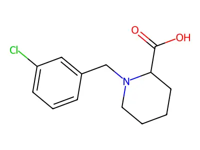 1-(3-Chlorobenzyl)piperidine-2-carboxylic acid structure