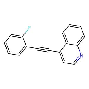 4-(2-(2-Fluorophenyl)ethynyl)quinoline structure