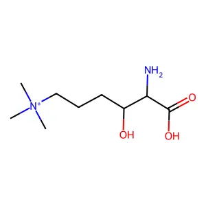 1-Pentanaminium, 5-amino-5-carboxy-4-hydroxy-N,N,N-trimethyl- structure