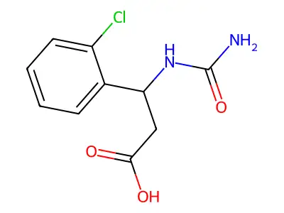 3-(carbamoylamino)-3-(2-chlorophenyl)propanoic Acid structure