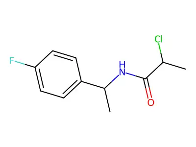 2-chloro-N-[1-(4-fluorophenyl)ethyl]propanamide structure