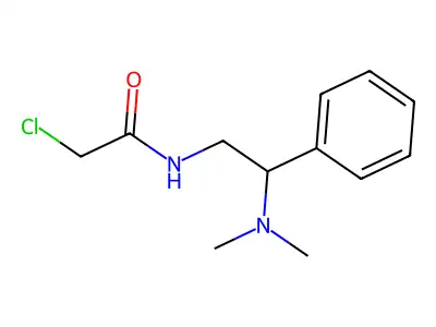 2-chloro-N-[2-(dimethylamino)-2-phenylethyl]acetamide structure
