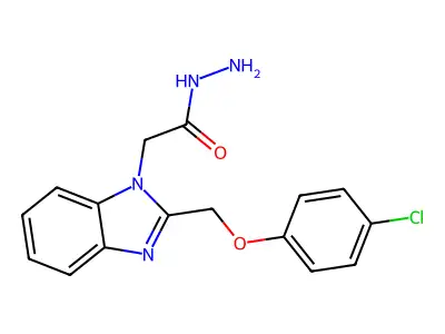 2-[2-(4-chlorophenoxymethyl)-1H-1,3-benzodiazol-1-yl]acetohydrazide structure