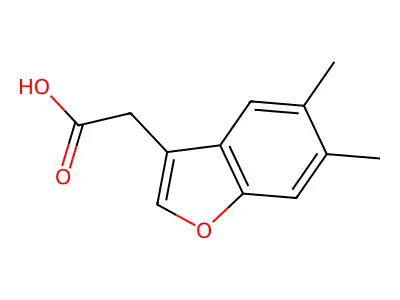 (5,6-Dimethyl-benzofuran-3-yl)-acetic acid structure
