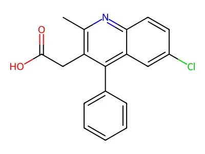 2-(6-Chloro-2-methyl-4-phenylquinolin-3-yl)acetic acid structure