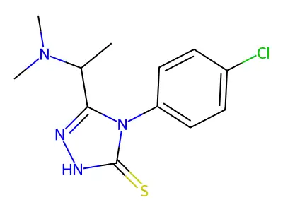 4-(4-chlorophenyl)-5-[1-(dimethylamino)ethyl]-4H-1,2,4-triazole-3-thiol structure