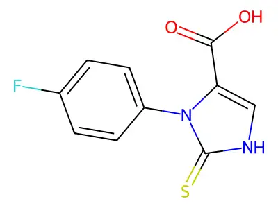 3-(4-fluorophenyl)-2-thioxo-2,3-dihydro-1H-imidazole-4-carboxylic acid structure