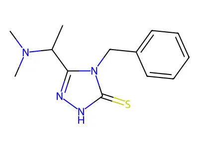 4-benzyl-5-[1-(dimethylamino)ethyl]-4H-1,2,4-triazole-3-thiol structure