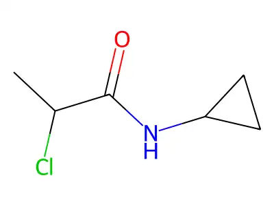 2-chloro-N-cyclopropylpropanamide structure