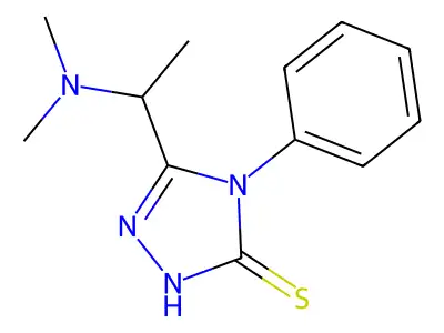 5-[1-(dimethylamino)ethyl]-4-phenyl-4H-1,2,4-triazole-3-thiol structure
