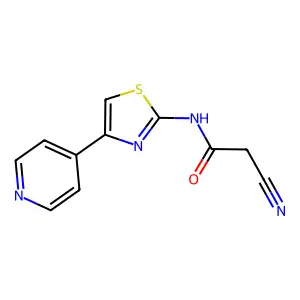 2-cyano-N-[4-(pyridin-4-yl)-1,3-thiazol-2-yl]acetamide structure