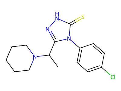 4-(4-chlorophenyl)-5-[1-(piperidin-1-yl)ethyl]-4H-1,2,4-triazole-3-thiol structure