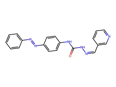 1-(4-Phenyldiazenylphenyl)-3-(pyridin-3-ylmethylideneamino)urea structure